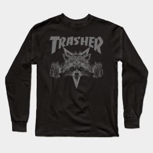 TRASHER (grey) Long Sleeve T-Shirt